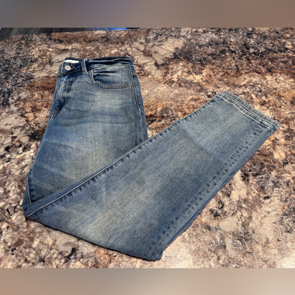 Women's Curvy Mom Jeans - Blue